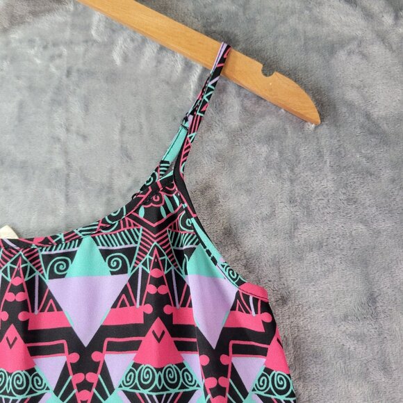 LA Hearts Womens XS Cami Tank Top Aztec Geometric Festival Sleeveless Multicolor - Picture 3 of 10